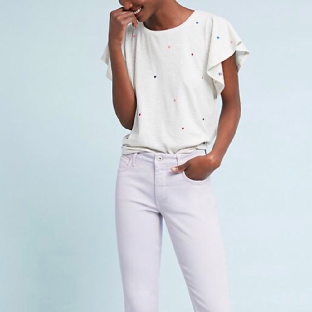 Anthro t.la flutter sleeve tee